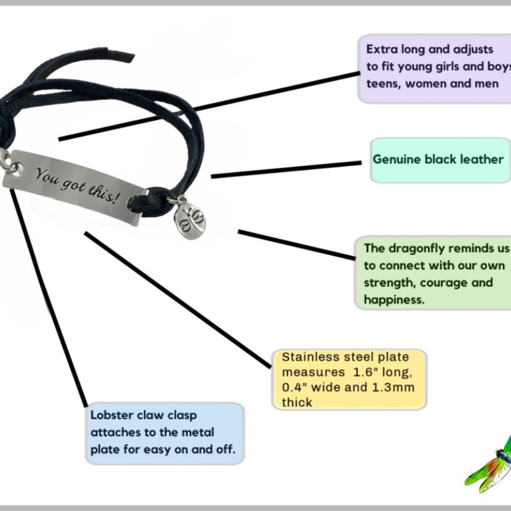 Inspirational Saying Bracelet You Got This - Picture 3 of 5